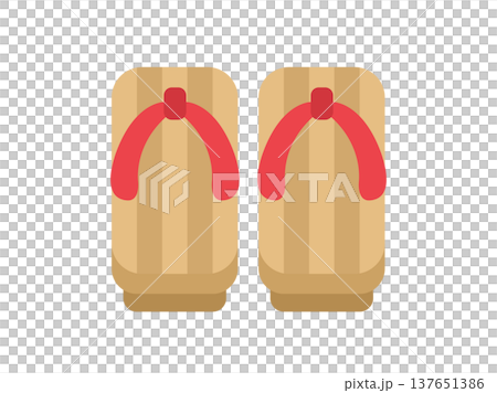 下駄のアイコンのイラスト 下駄のアイコンのイラスト 137651386