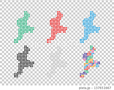 ドット絵の地図＿三重県＿丸ドット-02 137651667