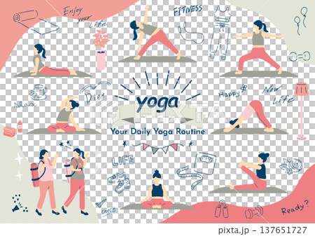 Yoga training scene Yoga training scene 137651727