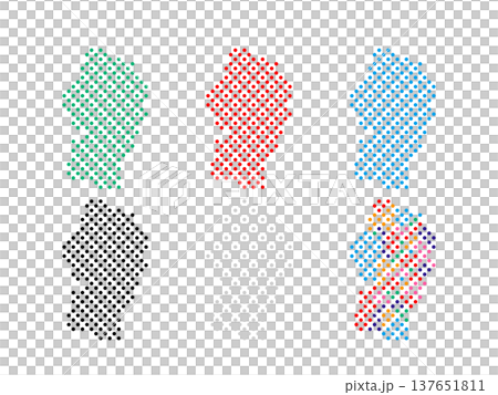 Pixel art map of Yamagata Prefecture - Circle Dot - 04 Pixel art map of Yamagata Prefecture - Circle Dot - 04 137651811