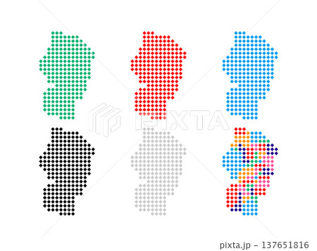 ドット絵の地図＿山形県＿角ドット-04 137651816