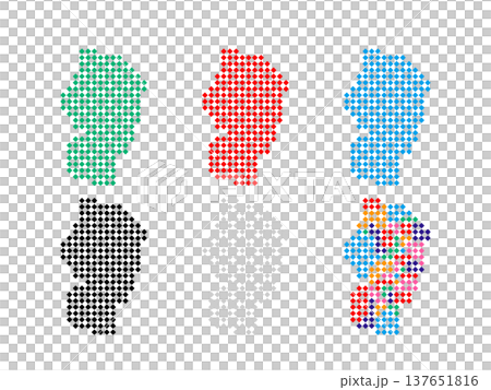 ドット絵の地図＿山形県＿角ドット-04 137651816