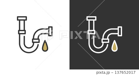配管の水漏れアイコン 137652017