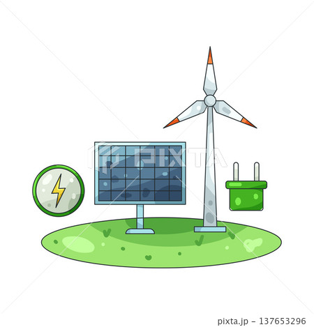 Illustration of Renewable energy 137653296