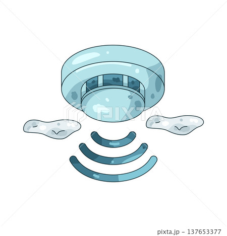Illustration of smoke sensor Illustration of smoke sensor 137653377