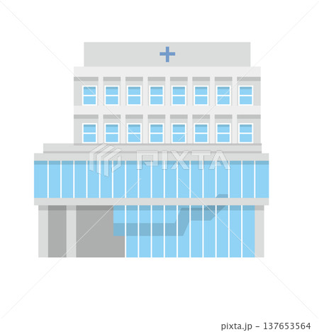 病院の建物イラスト 137653564
