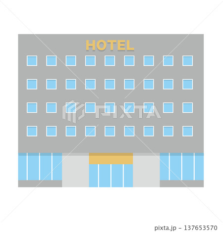 ホテルの建物イラスト 137653570