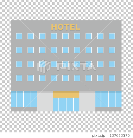 ホテルの建物イラスト 137653570