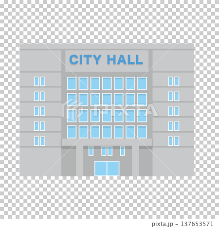 市役所の建物イラスト 市役所の建物イラスト 137653571