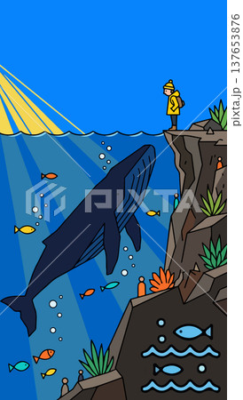 Whale Watching from the Cliff Whale Watching from the Cliff 137653876