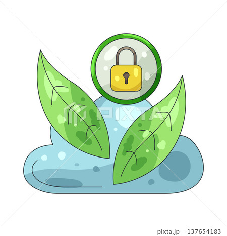 Illustration of eco cloud Illustration of eco cloud 137654183