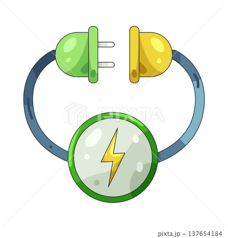 Illustration of electrical plug  137654184