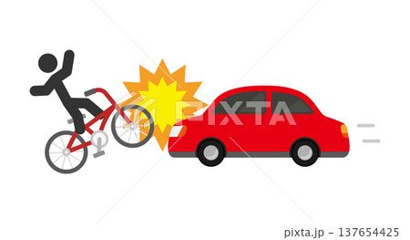 自転車と車の事故 137654425