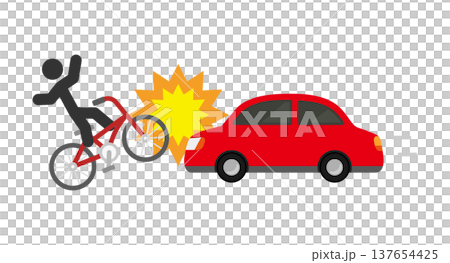 自転車と車の事故 137654425