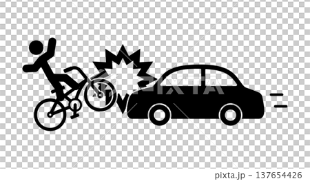 自転車と車の事故 自転車と車の事故 137654426