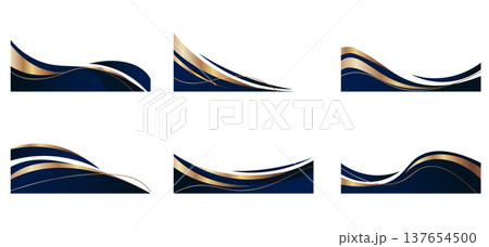 Elegant gold wave design, premium frame templates Elegant gold wave design, premium frame templates 137654500