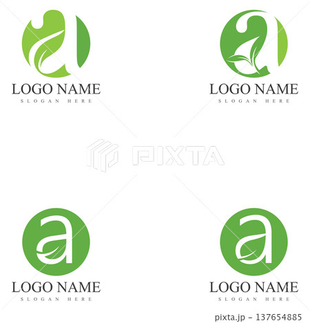 letter a leaf logo vector design template letter a leaf logo vector design template 137654885