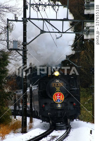 雪化粧の鉄路・鬼怒川路を力走する…【SL大樹ふたら】C11325 137655188