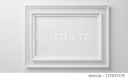 上品なピュアホワイトを基調とした抽象フレーム 上品なピュアホワイトを基調とした抽象フレーム 137655376
