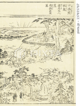江戸名所図会：少林院 林泉 縣居大人墓 南郭先生墓 137655787