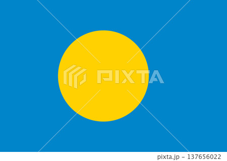 Palau vector flag in official colors and 3:2 aspect ratio. 137656022