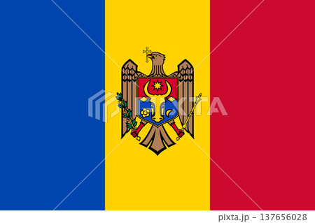 Moldova vector flag in official colors and 3:2 aspect ratio. 137656028