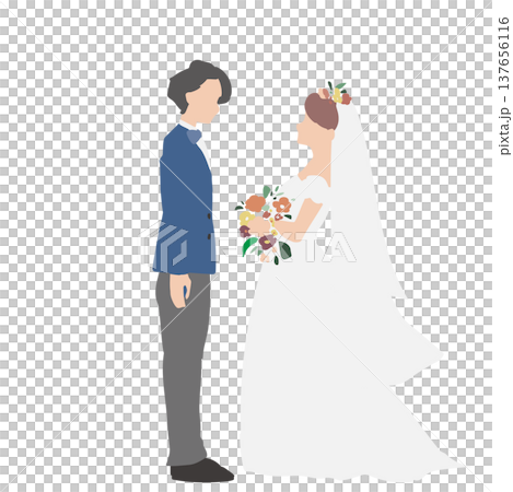 Facing bride and groom 137656116