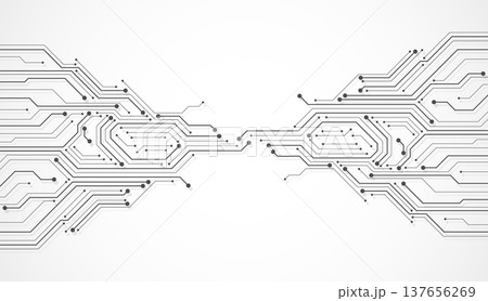 Abstract technology circuit board background for space. Electronic motherboard illustration. Communication and engineering concept. Vector illustration 137656269