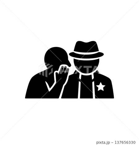 Confidential Informant Whisper Icon 137656330