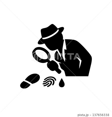 Forensic Detective Investigation Icon Forensic Detective Investigation Icon 137656338