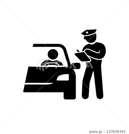 Traffic Violation Police Ticket Icon 137656341