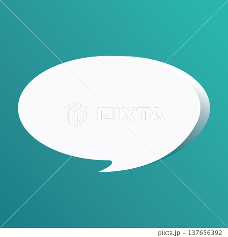 Speech bubble blank frame, text quote box, message 137656392