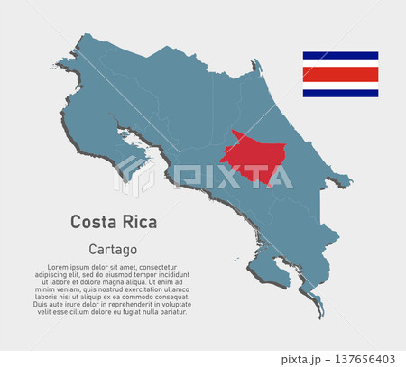 Vector map of Costa Rica - Cartago Province Vector map of Costa Rica - Cartago Province 137656403