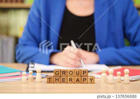 Team building and healing happen in group therapy sessions that inspire hope and connection among participants in a supportive setting Team building and healing happen in group therapy sessions that inspire hope and connection among participants in a supportive setting 137656880