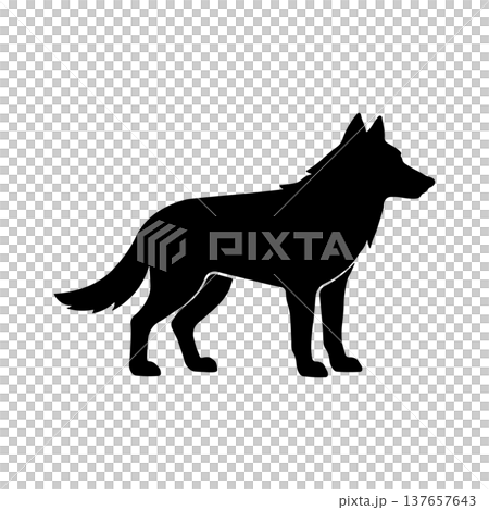 Black dog silhouette icon, without background Black dog silhouette icon, without background 137657643