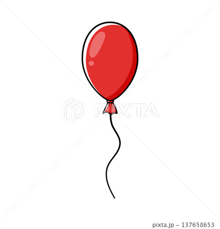 Balloon icon in color. Isolated vector illustration in linear style. Balloon icon in color. Isolated vector illustration in linear style. 137658653