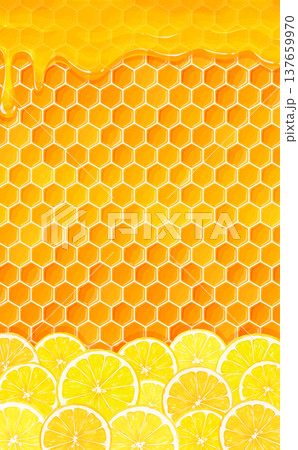 はちみつレモンのフレーム1_縦 137659970