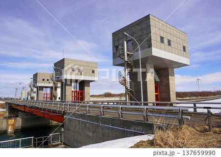 石狩放水路水門・石狩放水路 137659990