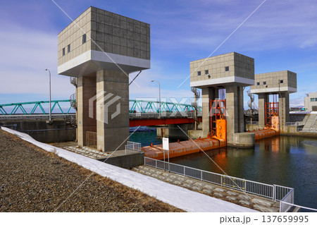 石狩放水路水門・石狩放水路 137659995