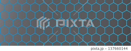 Pattern hexagon modern for fiber honeycomb vector and 3d abstract art. Background bee black for blue cell comb and dark digital effect. Pattern football fun for fiber geometric grid. 137660144