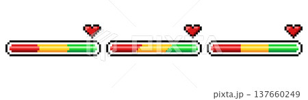 Pixel art 8-bit loading bar concept. Loading or Installing process. Pixel art 8-bit loading bar concept. Loading or Installing process. 137660249