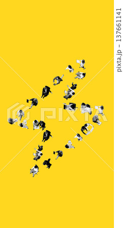 Business people forming energy symbol teamwork concept 137661141