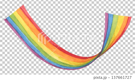 Wavy Rainbow Stripes Element, Rainbow Corner, LGBT Ribbon, Pride Month. Wavy Rainbow Stripes Element, Rainbow Corner, LGBT Ribbon, Pride Month. 137661727