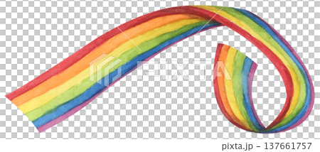 Wavy Rainbow Stripes Element, Rainbow Corner, LGBT Ribbon, Pride Month. Wavy Rainbow Stripes Element, Rainbow Corner, LGBT Ribbon, Pride Month. 137661757