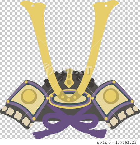 男孩節/兒童節玩偶頭盔裝飾插圖向量素材 137662323