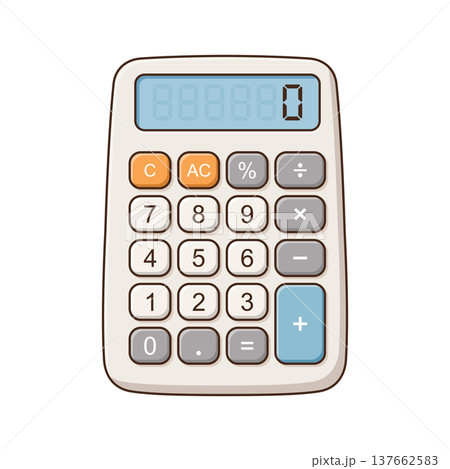 Calculator icon in flat style. School educational supplies vector illustration on isolated background. Financial stationery sign business concept. Calculator icon in flat style. School educational supplies vector illustration on isolated background. Financial stationery sign business concept. 137662583