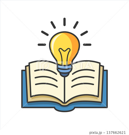 Knowledge or education icon in flat style. School study vector illustration on isolated background. Reading book for inspiration sign business concept. Knowledge or education icon in flat style. School study vector illustration on isolated background. Reading book for inspiration sign business concept. 137662621