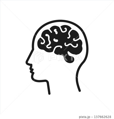 Knowledge or education icon in flat style. School study vector illustration on isolated background. Brain and idea sign business concept. 137662628