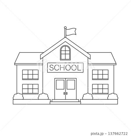 School building icon in cartoon flat style. Education house vector illustration on isolated background. College and institute sign business concept. School building icon in cartoon flat style. Education house vector illustration on isolated background. College and institute sign business concept. 137662722