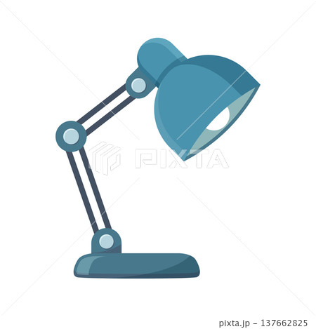 Desk lamp icon in flat style. Bulb vector illustration on isolated background. Light bulb sign business concept. Desk lamp icon in flat style. Bulb vector illustration on isolated background. Light bulb sign business concept. 137662825